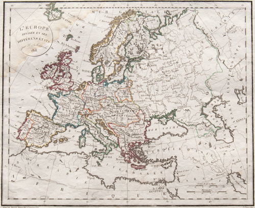 delamarche map of europe 1816